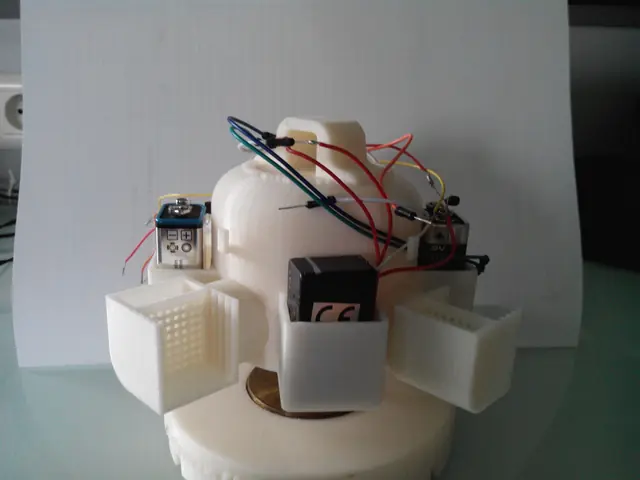 Le prototype câblé, piles 9 V en place